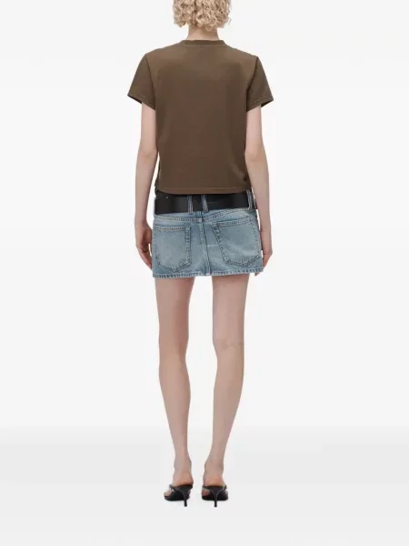 Scurt tricou Alexander Wang cu imagine verde