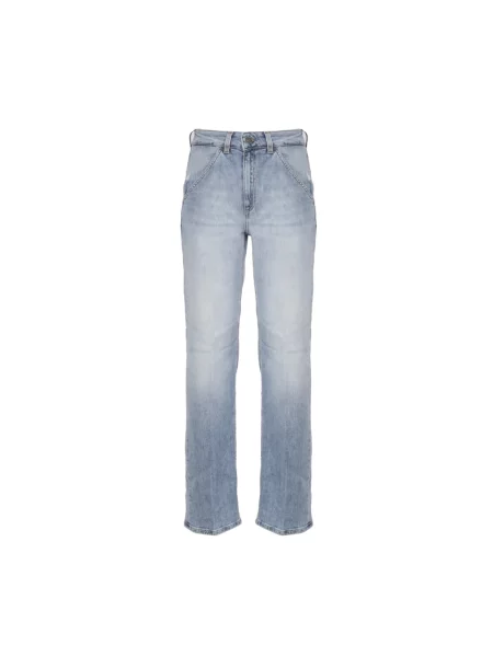 Jeansy straight leg Dondup niebieskie