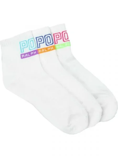 POLO RALPH LAUREN 3 db-os zokni szett fehér
