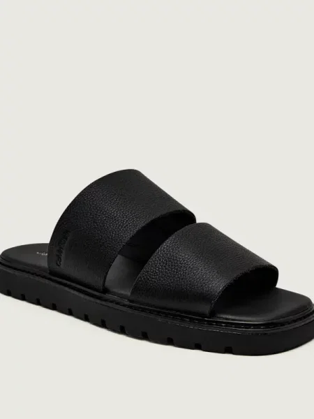 Șlapi Calvin Klein din piele negru