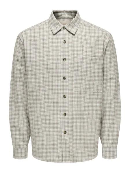 Only & Sons Košeľa ONSGUDMUND pastelovo / brokátová modrá