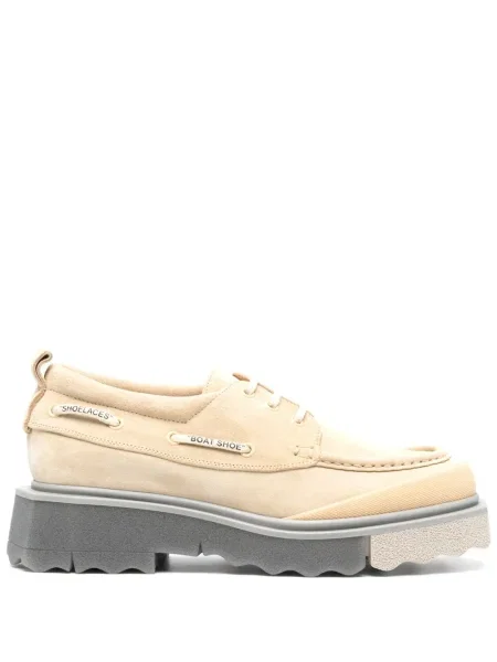 Pantofi loafer Off-white cu șireturi din dantelă chunky alb