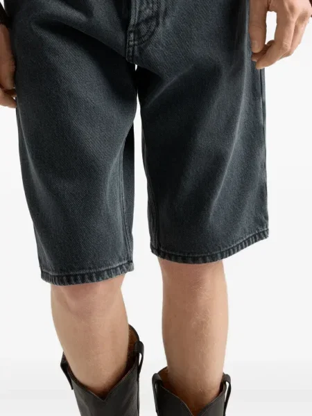 Pantaloni scurți din denim Prada negru