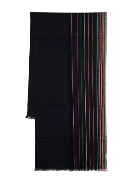 Fular Paul Smith de lână cu dungi albastru