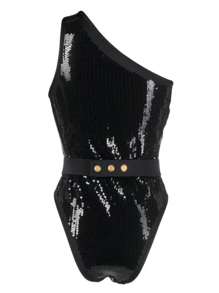 Maudymosi kostiumėlis Balmain vieno peties juoda