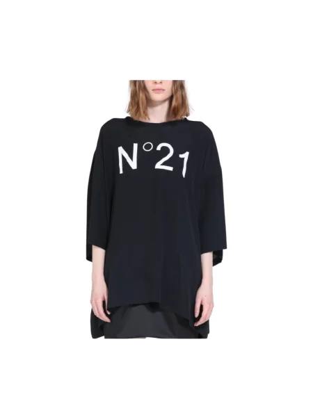 Koszulka N°21 z krepy czarna