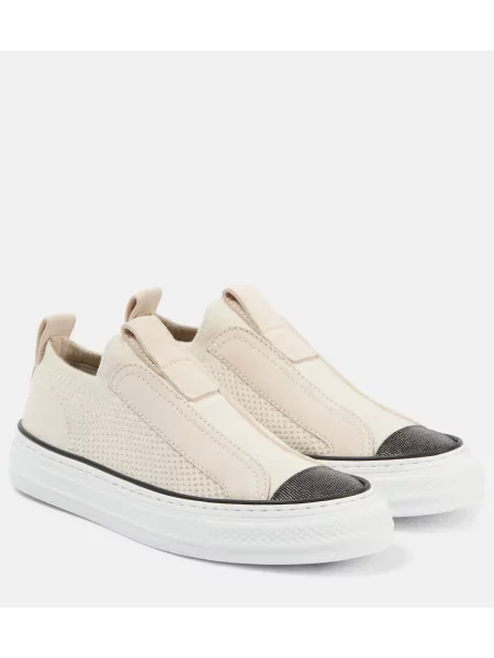 Semišové tenisky Brunello Cucinelli béžové
