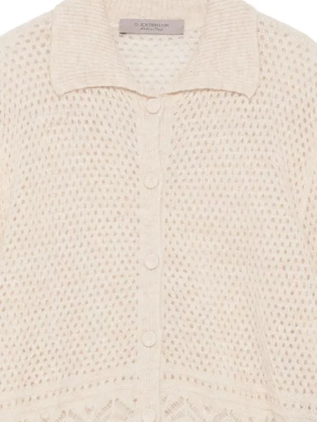 Gulerat cardigan D.exterior tricotate
