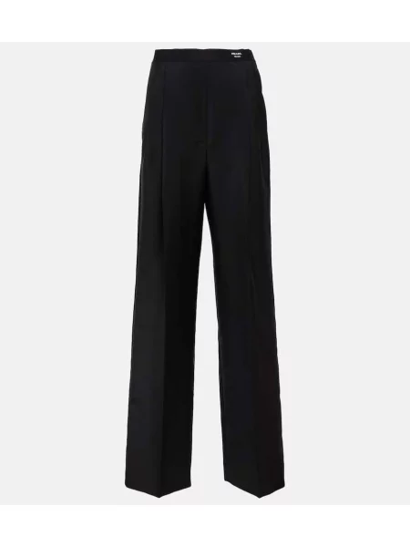 Pantaloni Prada de lână negru