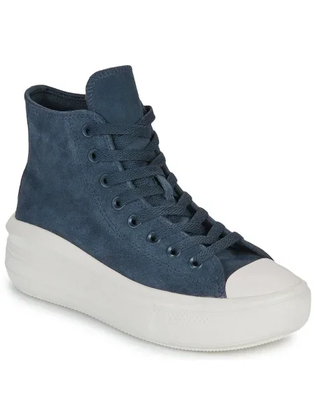 Pantofi Converse din piele de căprioară cu platformă albastru
