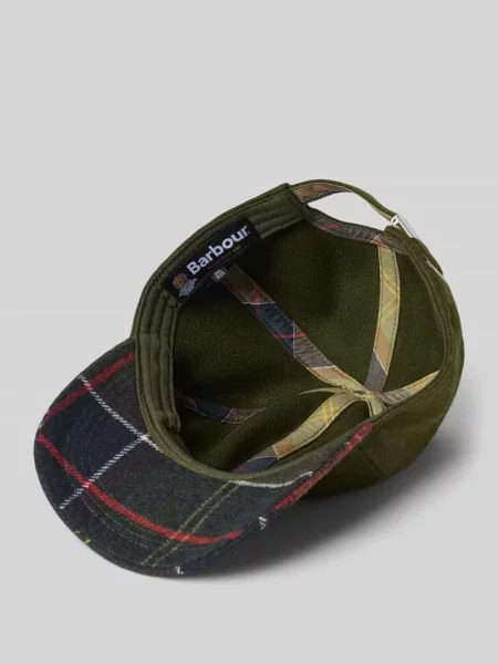 Czapka z daszkiem z mieszanki wełny Barbour zielona