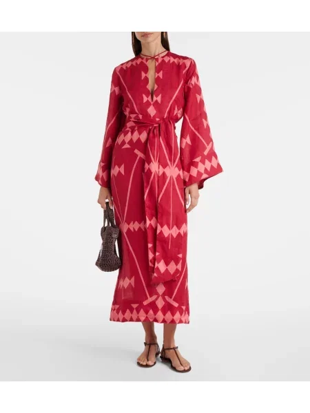 Rochie maxi Johanna Ortiz de in cu imagine de costum roz