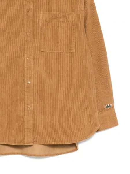 Cămașă Lacoste lungă maro