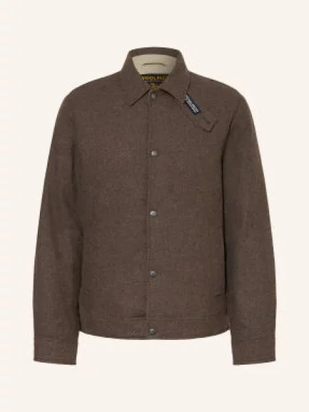 Woolrich Svrchní Košile tmavě šedá
