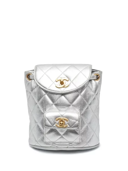 Batoh Chanel Pre-owned stříbrný