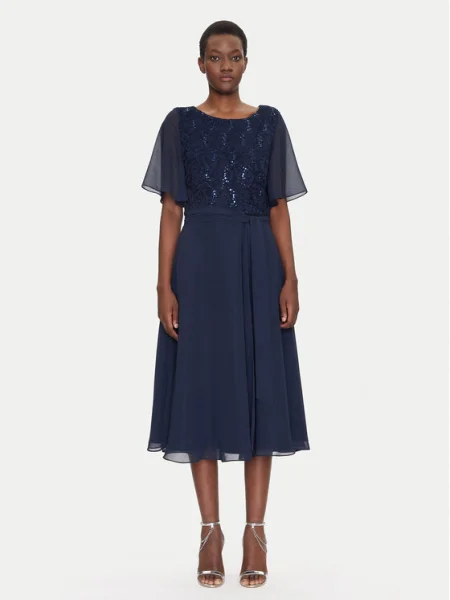 Swing Rochie cocktail Bleumarin