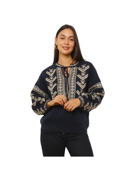 Pulover La Modeuse albastru