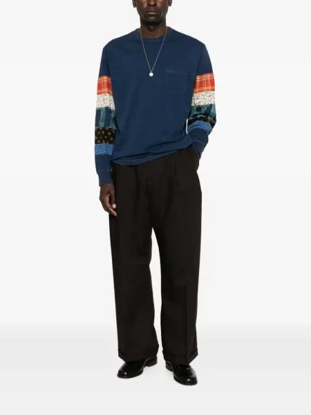 Lung tricou Khoki albastru