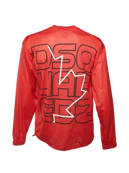 Lung tricou Dsquared2 cu imagine roșu