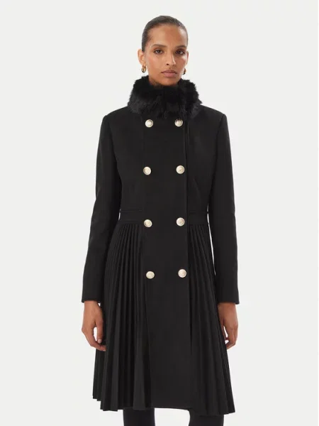 Rinascimento Palton A-Line Fit negru