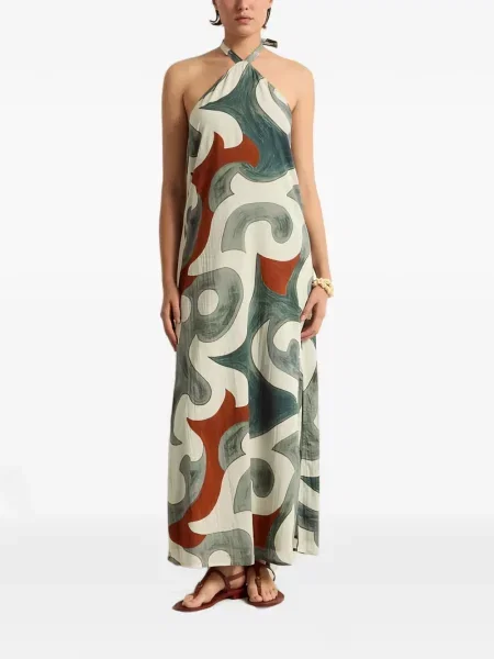 Rochie maxi Mare Di Latte cu gât halter
