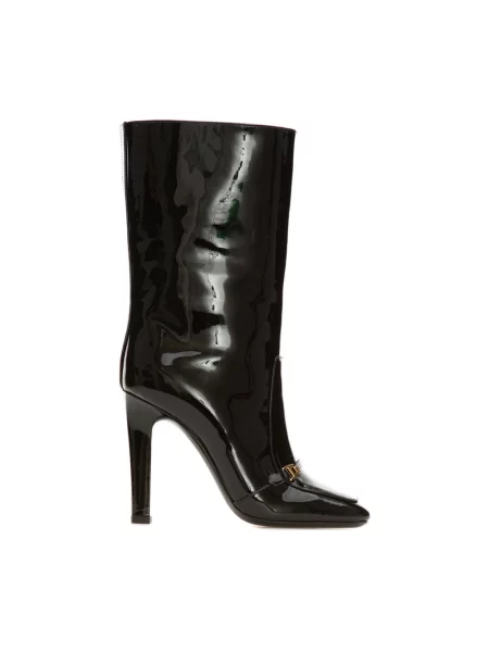 Buty do kostki Saint Laurent skórzane czarne