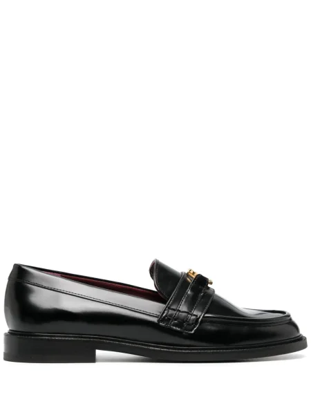 Pantofi loafer Claudie Pierlot din piele de lac cu cataramă negru