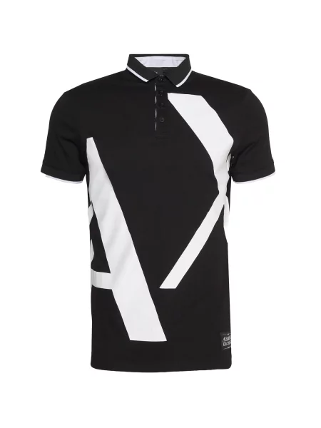 ARMANI EXCHANGE Tricou negru alb