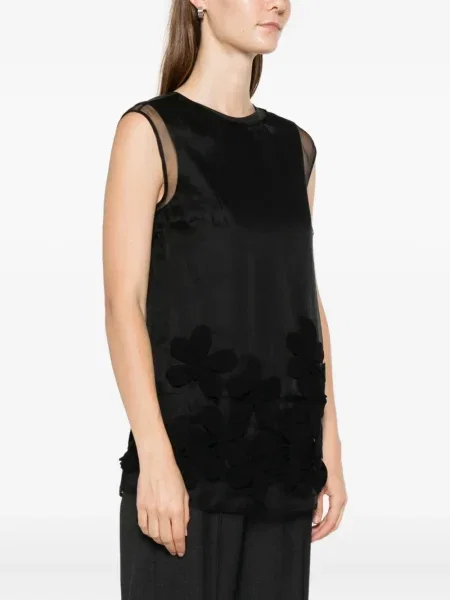 Top Liviana Conti cu model floral negru