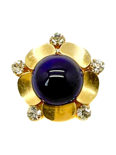 Květinová brož Christian Dior Pre-owned zlatá