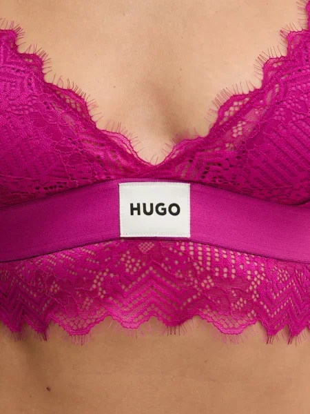 HUGO сутиен TRIANGLE RL LACE виолетово