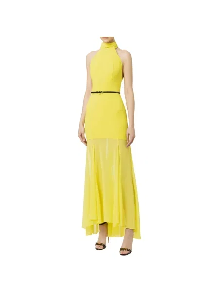 Maksi sukienka maxi Elisabetta Franchi żółta