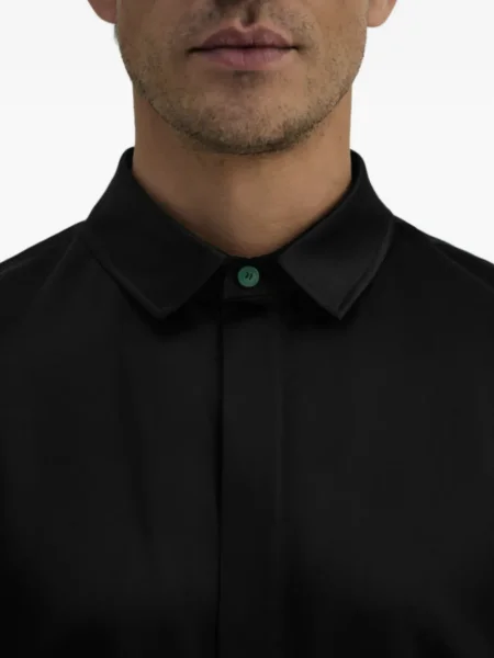 Cămașă Dda de mătase lungă negru