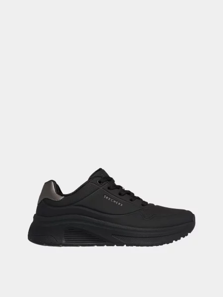 Кожаные повседневные кроссовки Skechers черные