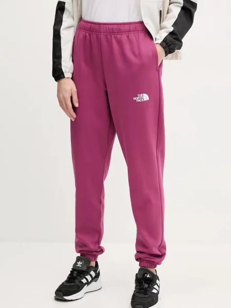 Спортен панталон The North Face Simple Dome с принт розово