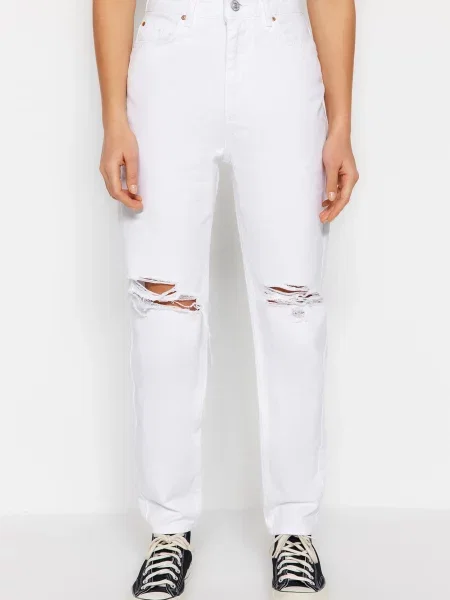 Trendyol Широкі джинси білий