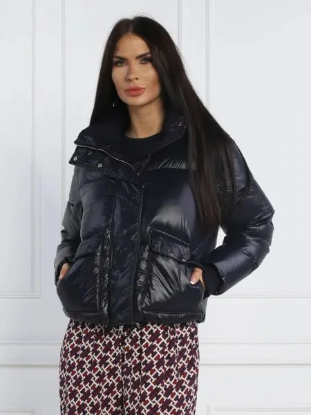 BOSS BLACK Steppelt kabát Pirella fekete