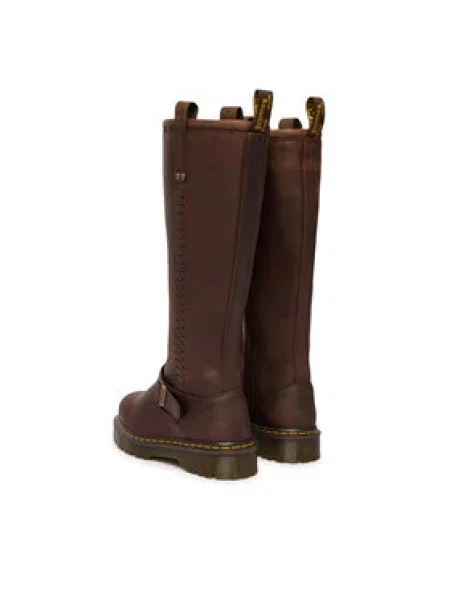 Dr. Martens Csizma ANISTONE KNEE HIGH CRAZY HORSE barna