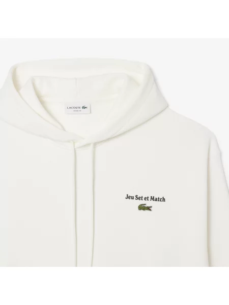 Lacoste Bluza Polarowa Z Nadrukiem biały