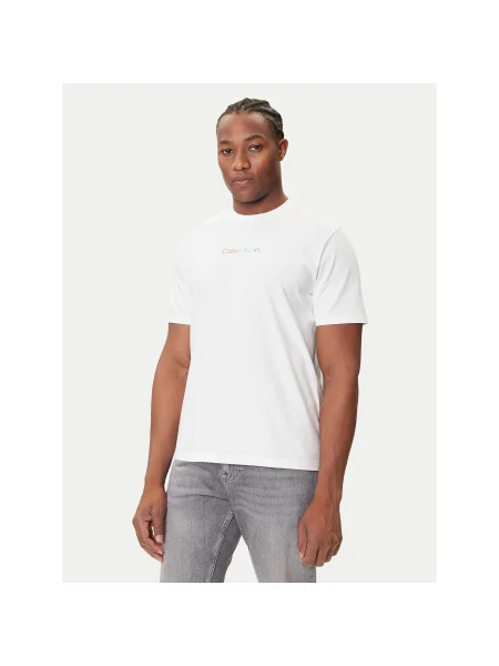 Calvin Klein Jeans Póló Pride Graphic Relaxed Fit fehér