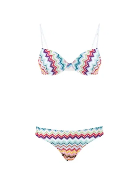 Bikini Missoni alb