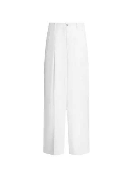 Pantaloni Dolce & Gabbana plisate alb