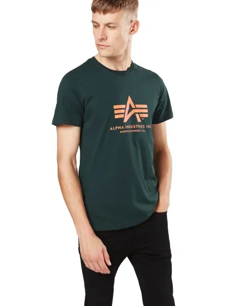 ALPHA INDUSTRIES Tricou pin / portocaliu verde