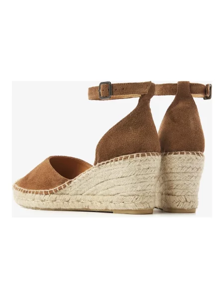 Espadryle Via Vai skórzane plecione brązowe
