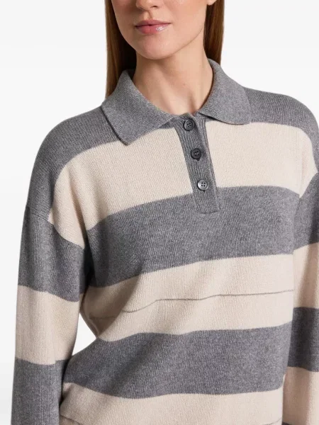 Gulerat tricou polo Peserico gri