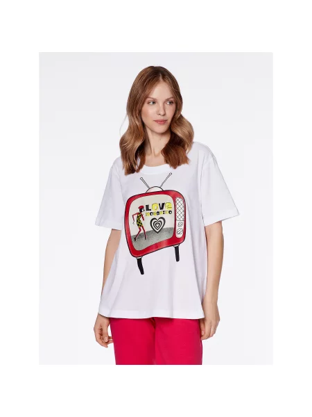 Футболка Love Moschino белая