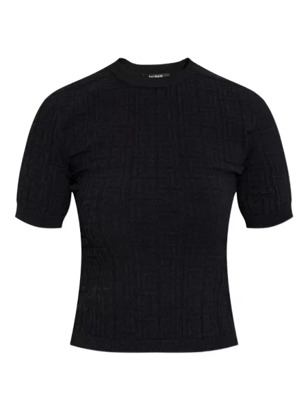 Tricou Balmain scurt negru