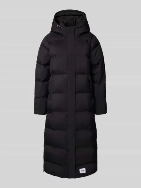 Płaszcz pikowany z zapinanymi na błyskawiczny model Khujo czarny