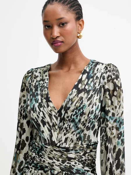 Платье мини Guess клеш бежевое