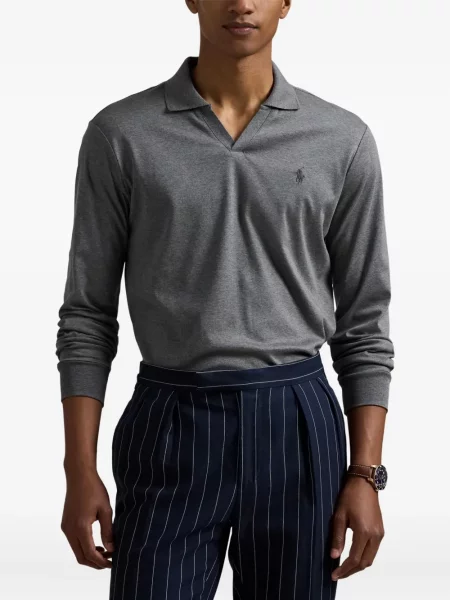 Ριγέ polo Polo Ralph Lauren με κουκούλα με αυτόγραφο λευκό